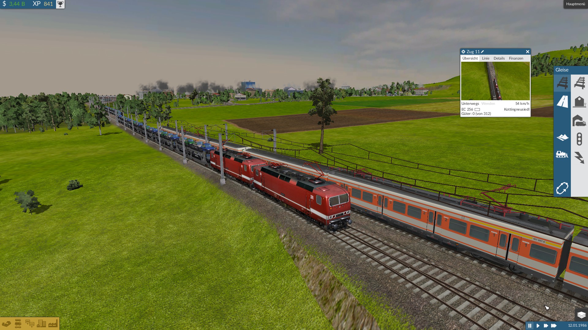 Schöner Güterzug neben BR 420