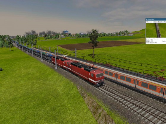 Schöner Güterzug neben BR 420