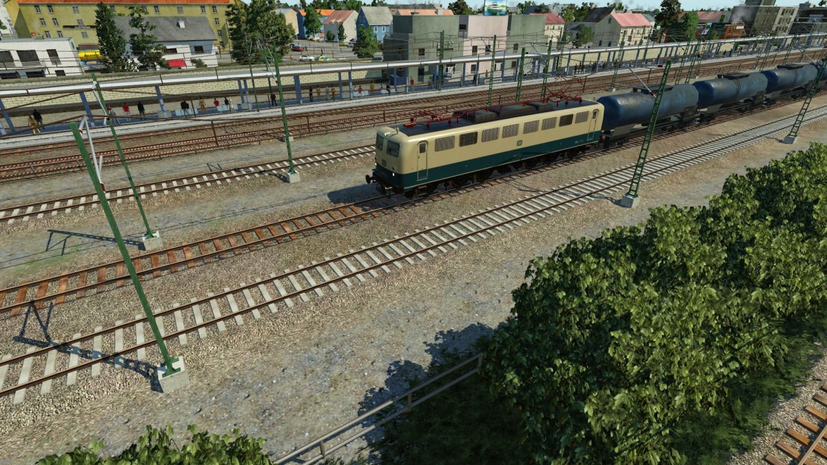 Güterzug am Allacher Bahnhof