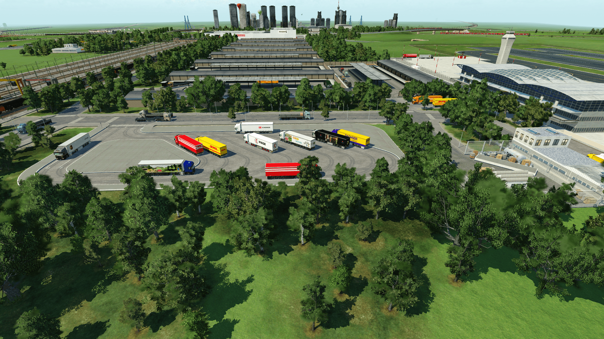 Raststation 3 und Flughafen sind gut ausgelastet