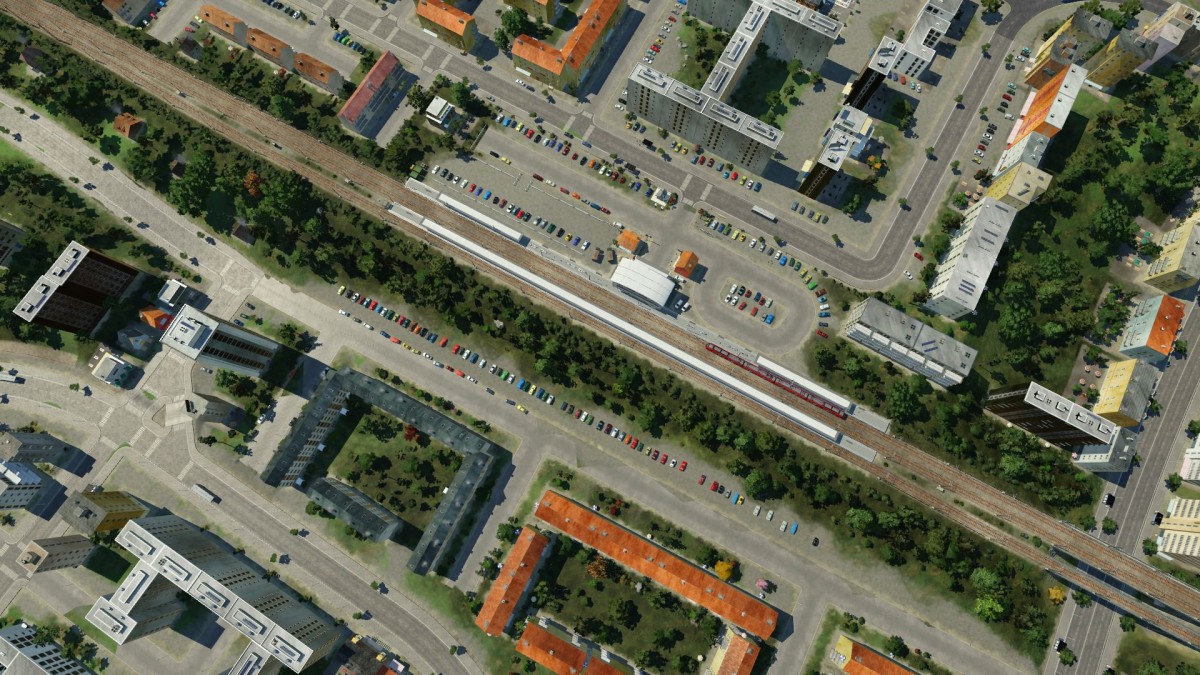 S-Bahn Station Harras von oben