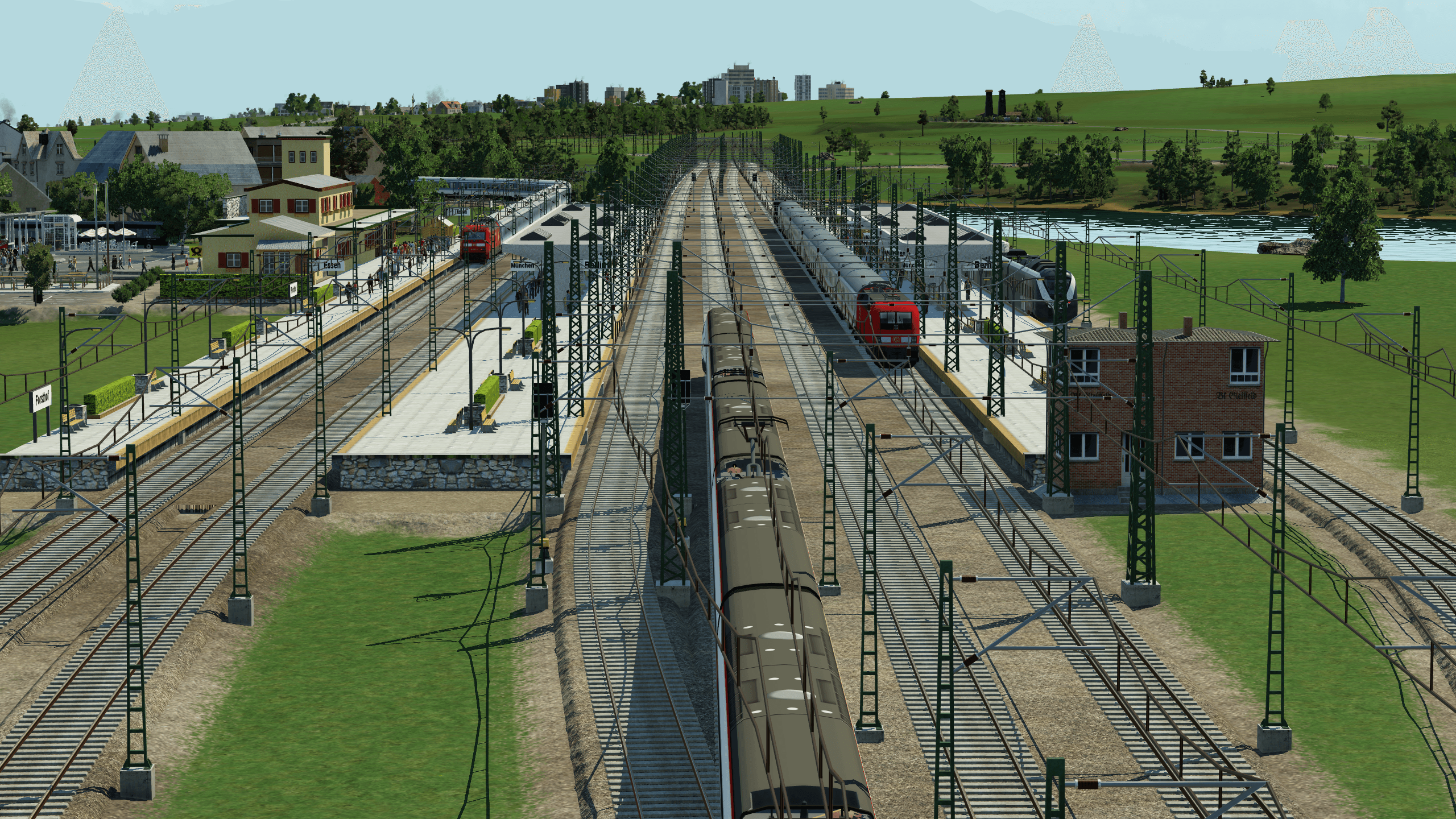 Ein blick über den Bahnhof