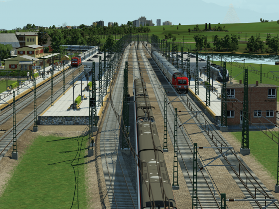 Ein blick über den Bahnhof