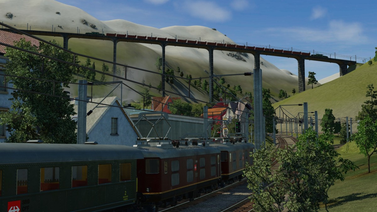 Viadukt bei Andermatt (fiktive Strecke nach Truns)