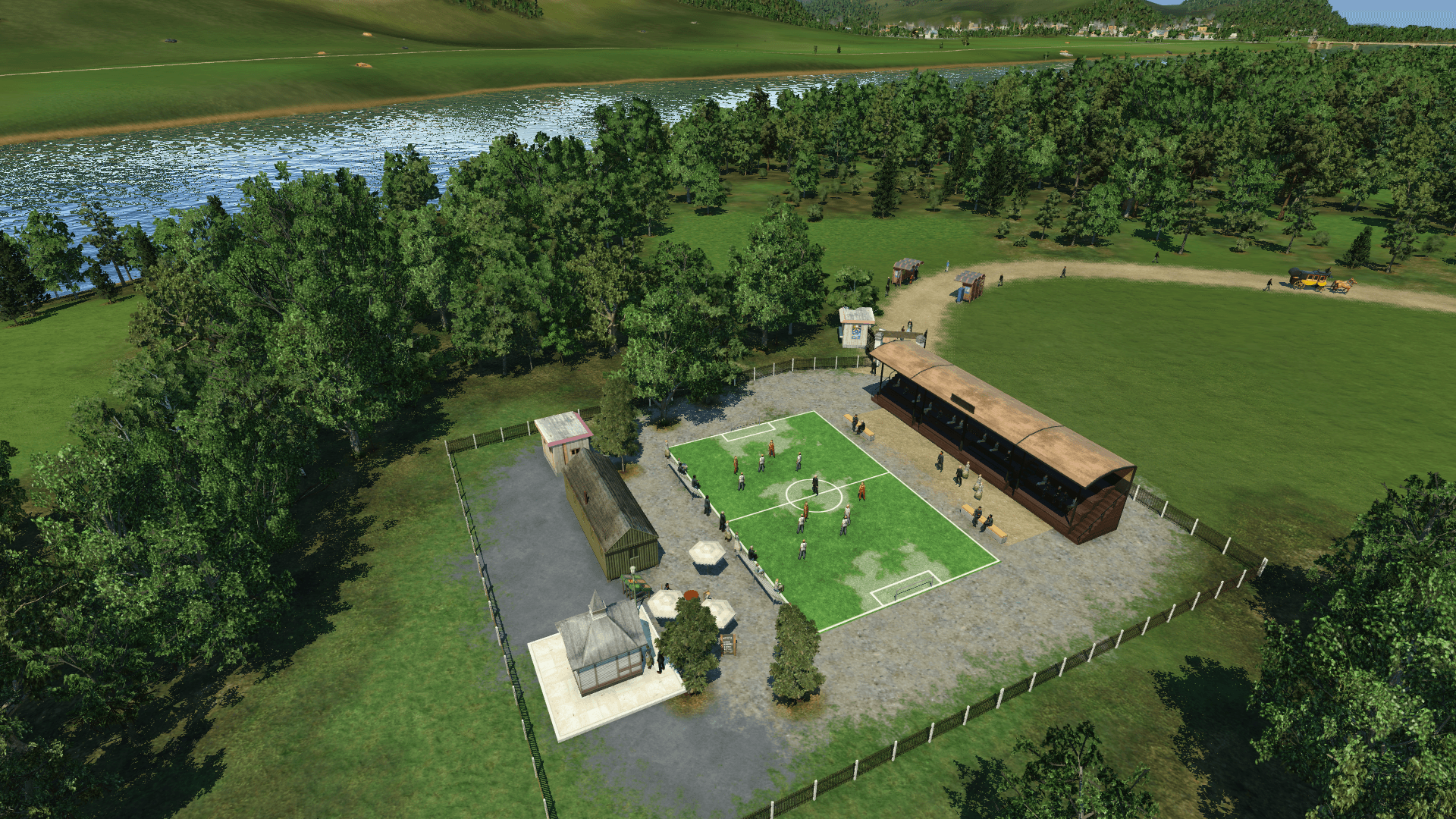 Dorfsportplatz mit Altherrenmannschaft