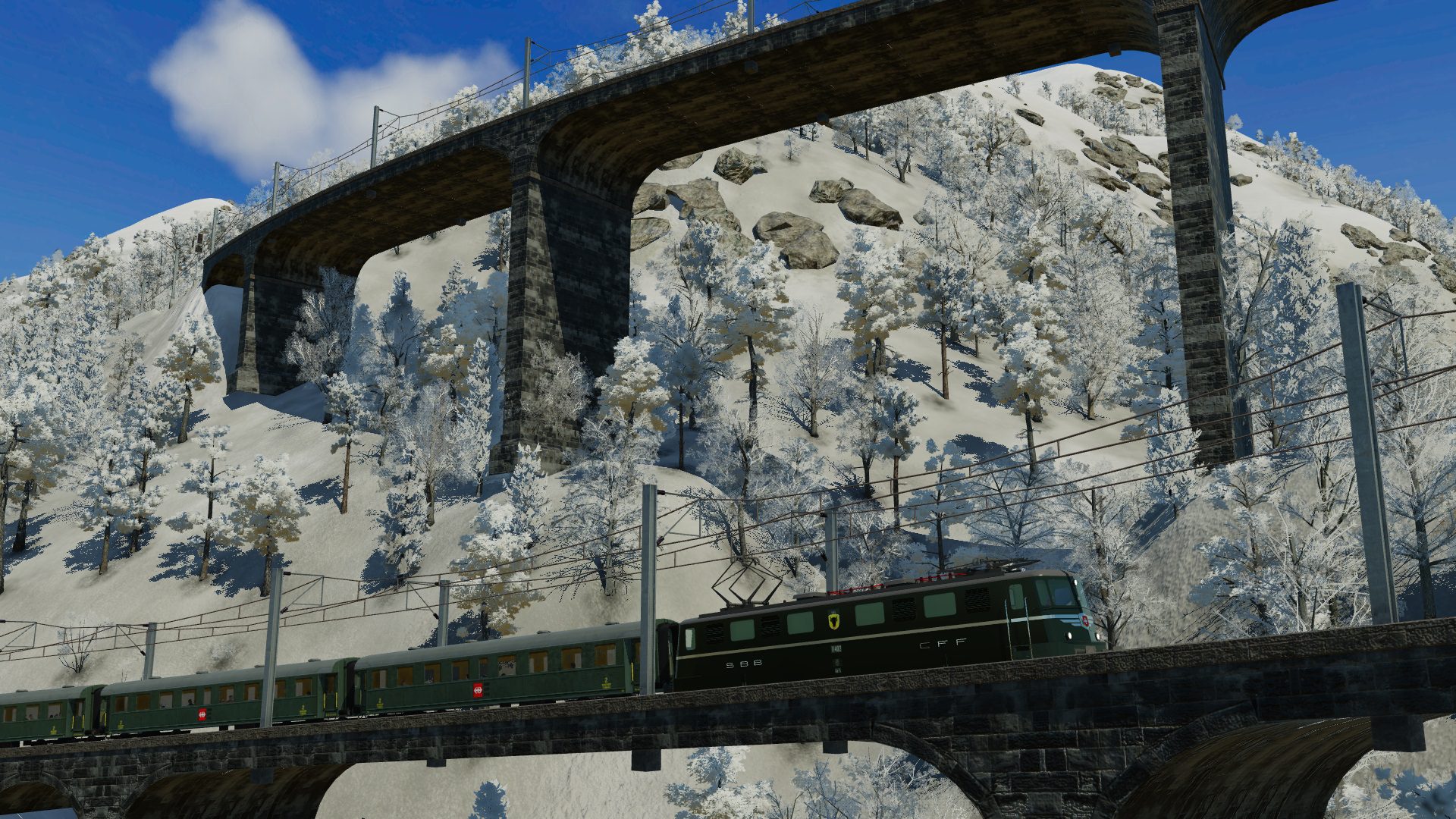Unterwegs nach Locarno auf der mittleren Meienreussbrücke