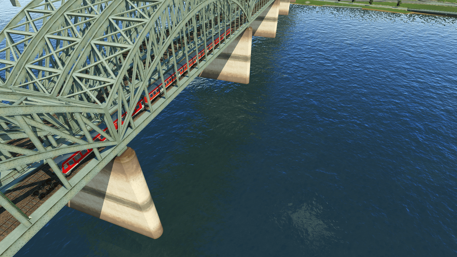 S-Bahn auf der Kölner Hohenzollernbrücke