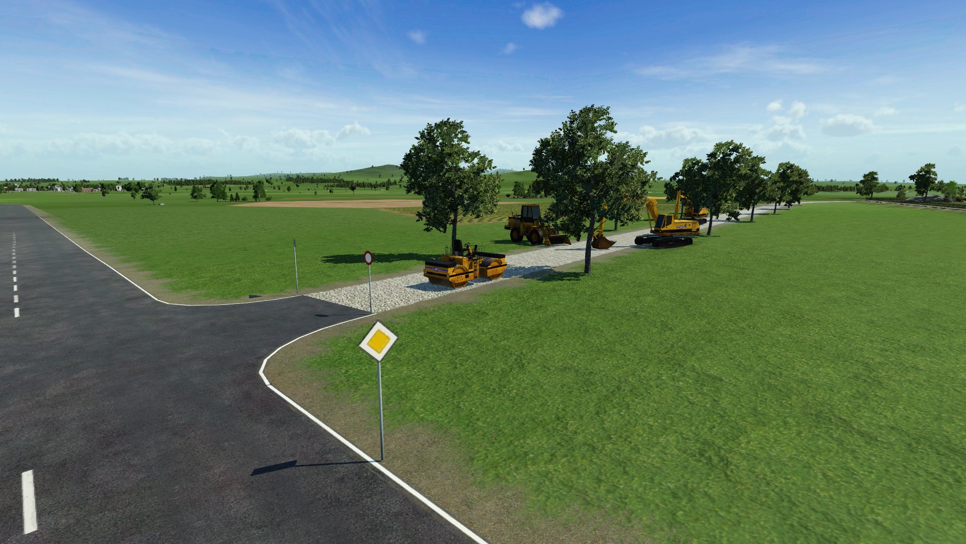 Fast geschafft ! Die neue Schotterstraße kurz vor der Fertigstellung