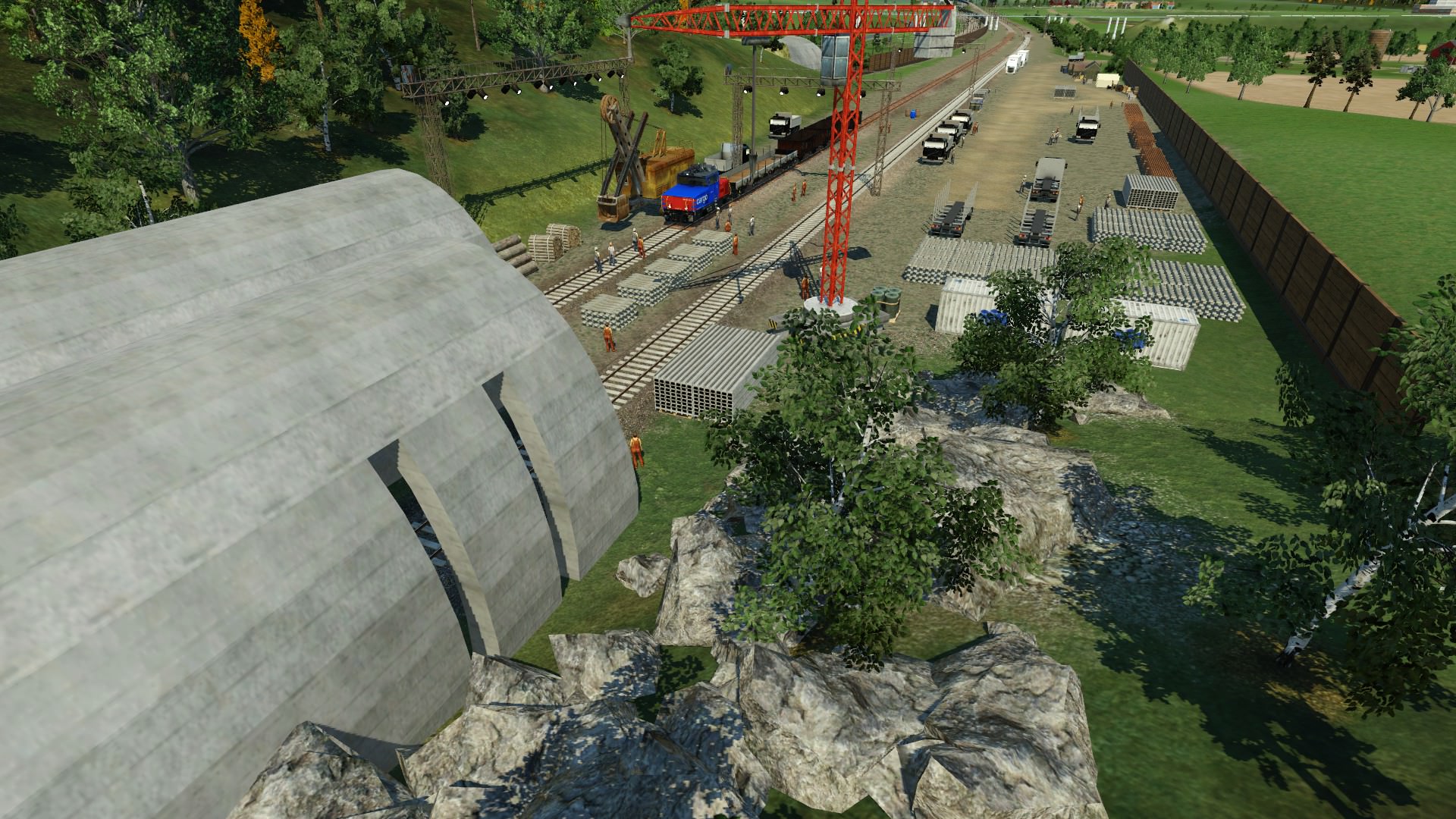Am neuen Tunnel wird geschuftet.
