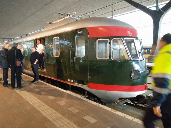 Old NS train at Rotterdam Centraal