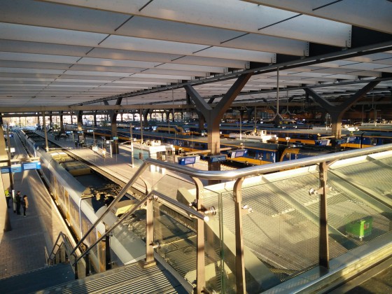 Overview of platforms at Rotterdam Centraal