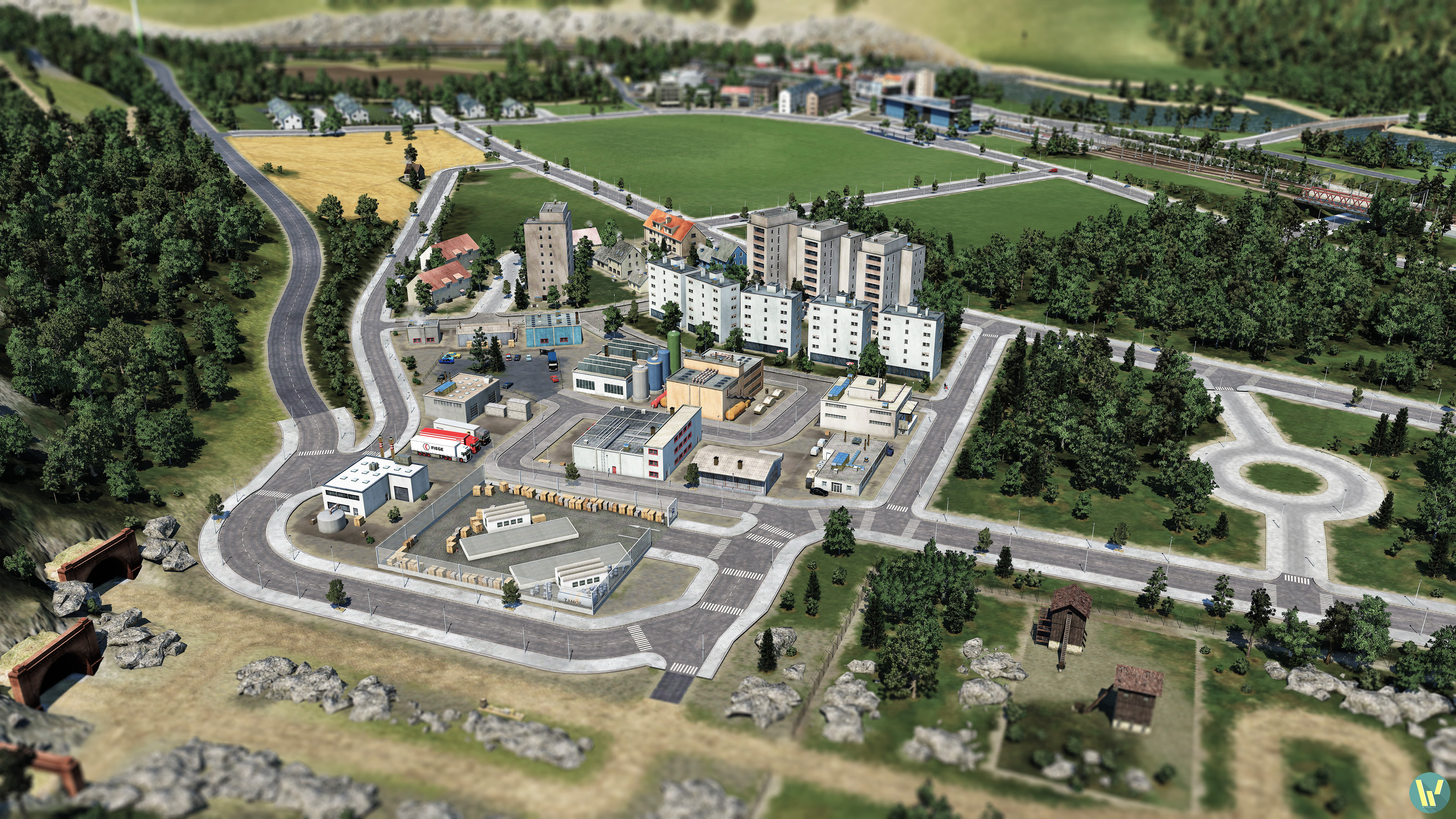 Les Alpes - Das erste Industriegebiet und Wohngebiet inkl. Steinwerk