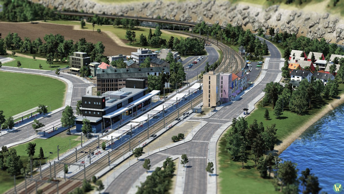 Les Alpes - Erster Bahnhof wurde gebaut...