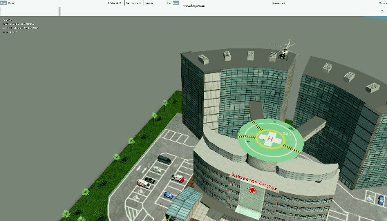 [Dynamic helicopter landing test 01][GIF] - Hospital for Transportfever