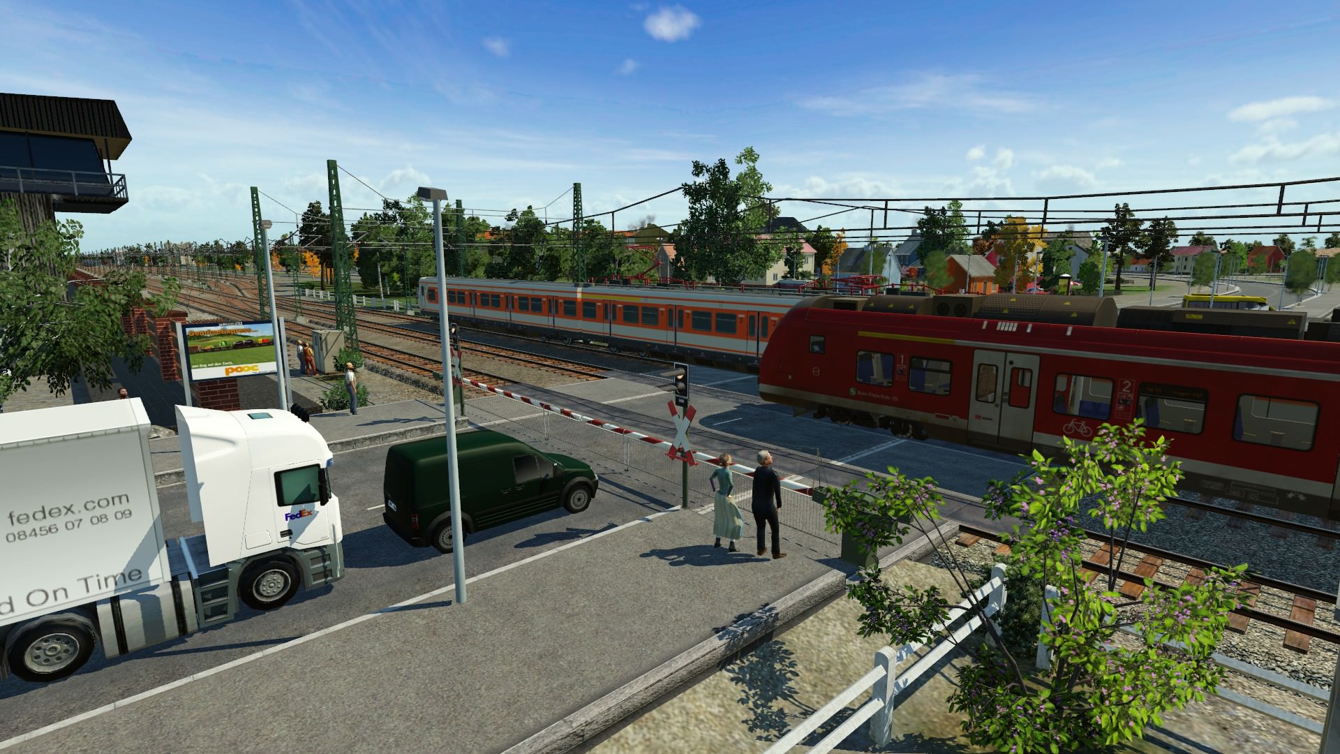 Bahnübergang in Deisenhofen