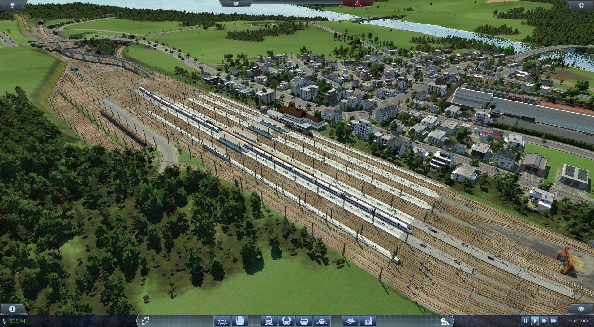 Verlängerte Bahnsteige Draufsicht