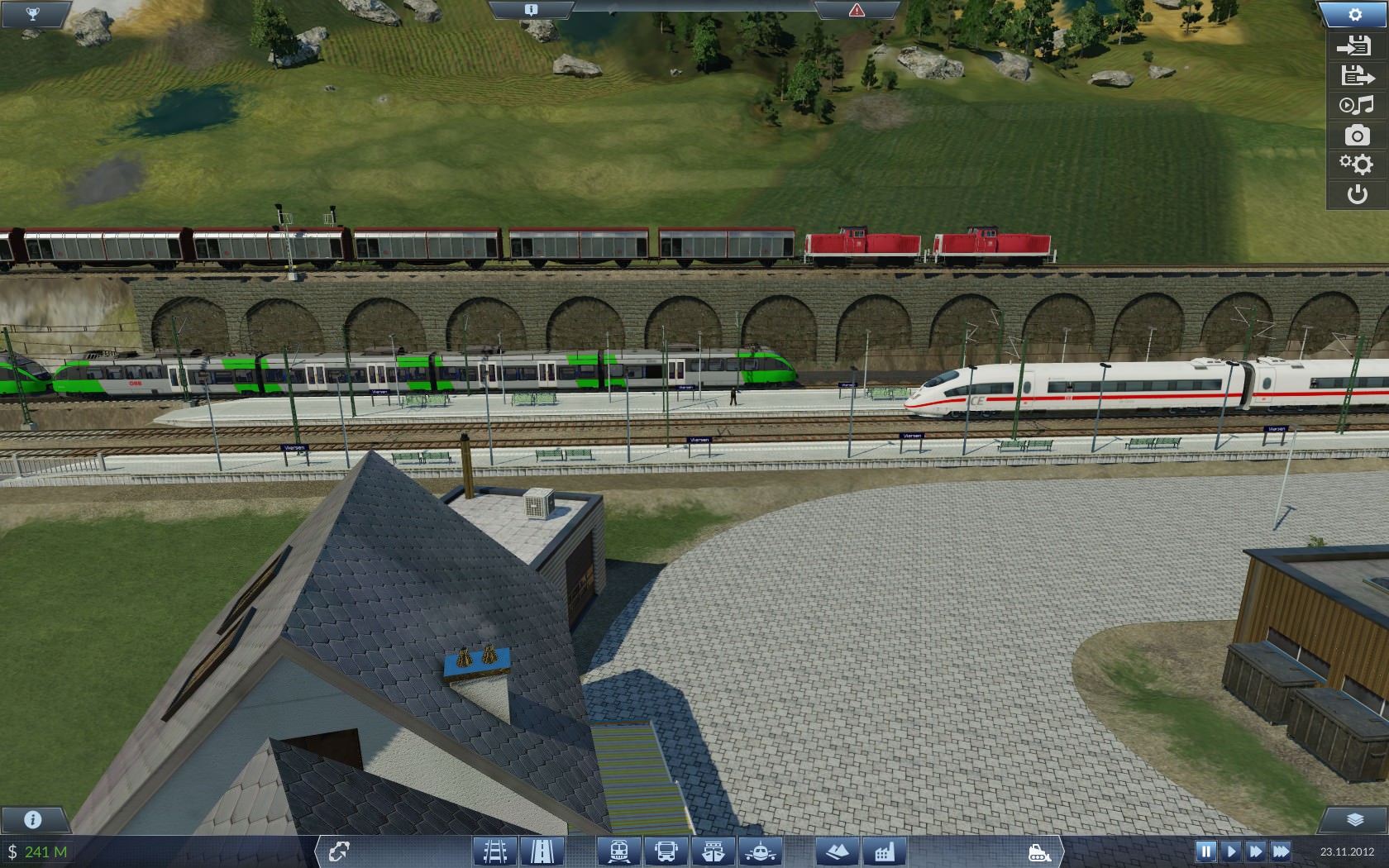 Bergbahnhof in den Alpen