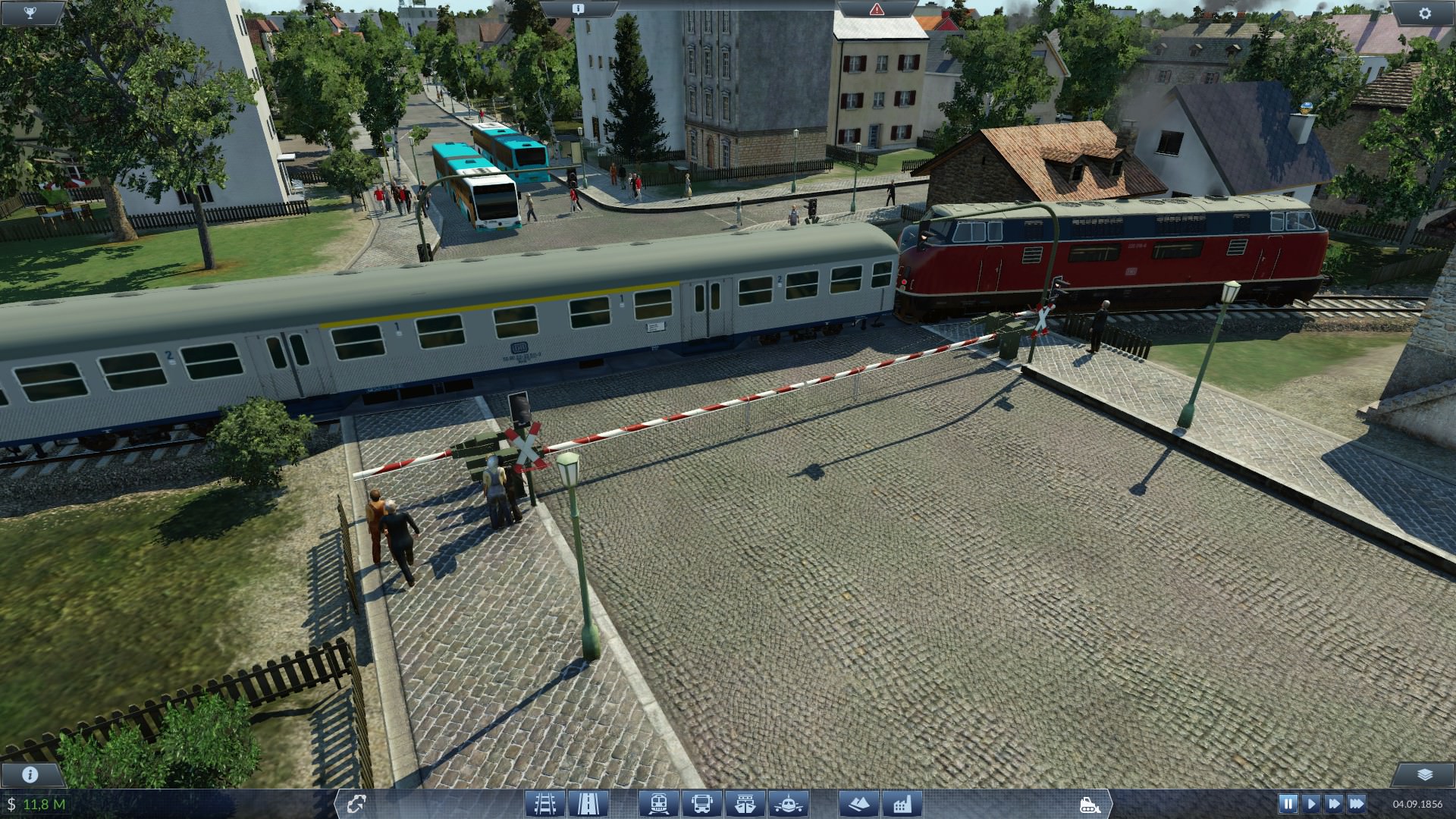 Sonderzug schlängelt durch die Stadt