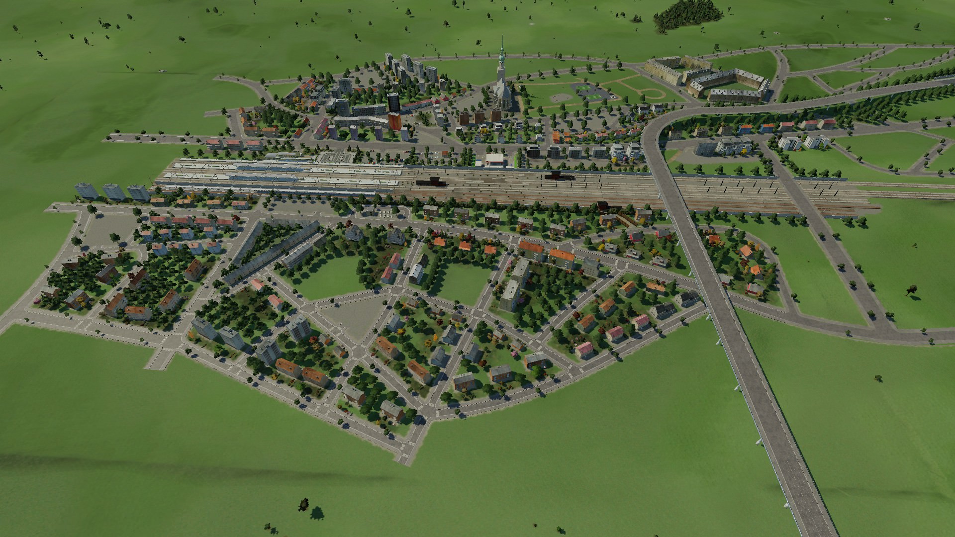 Die Entstehung der Hauptbahnhof mit der Innenstadt