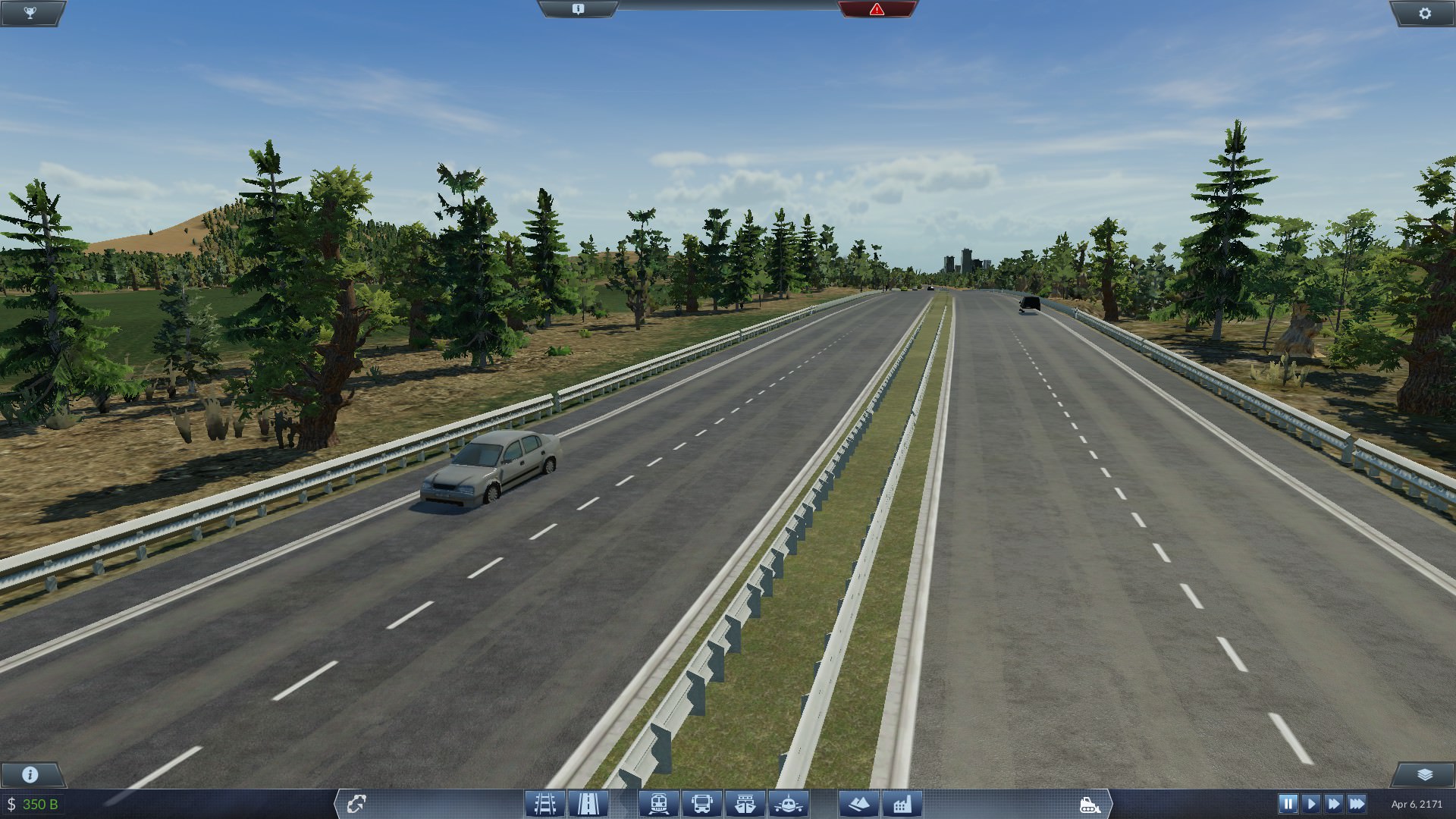 Highway E60 running towards Stratford