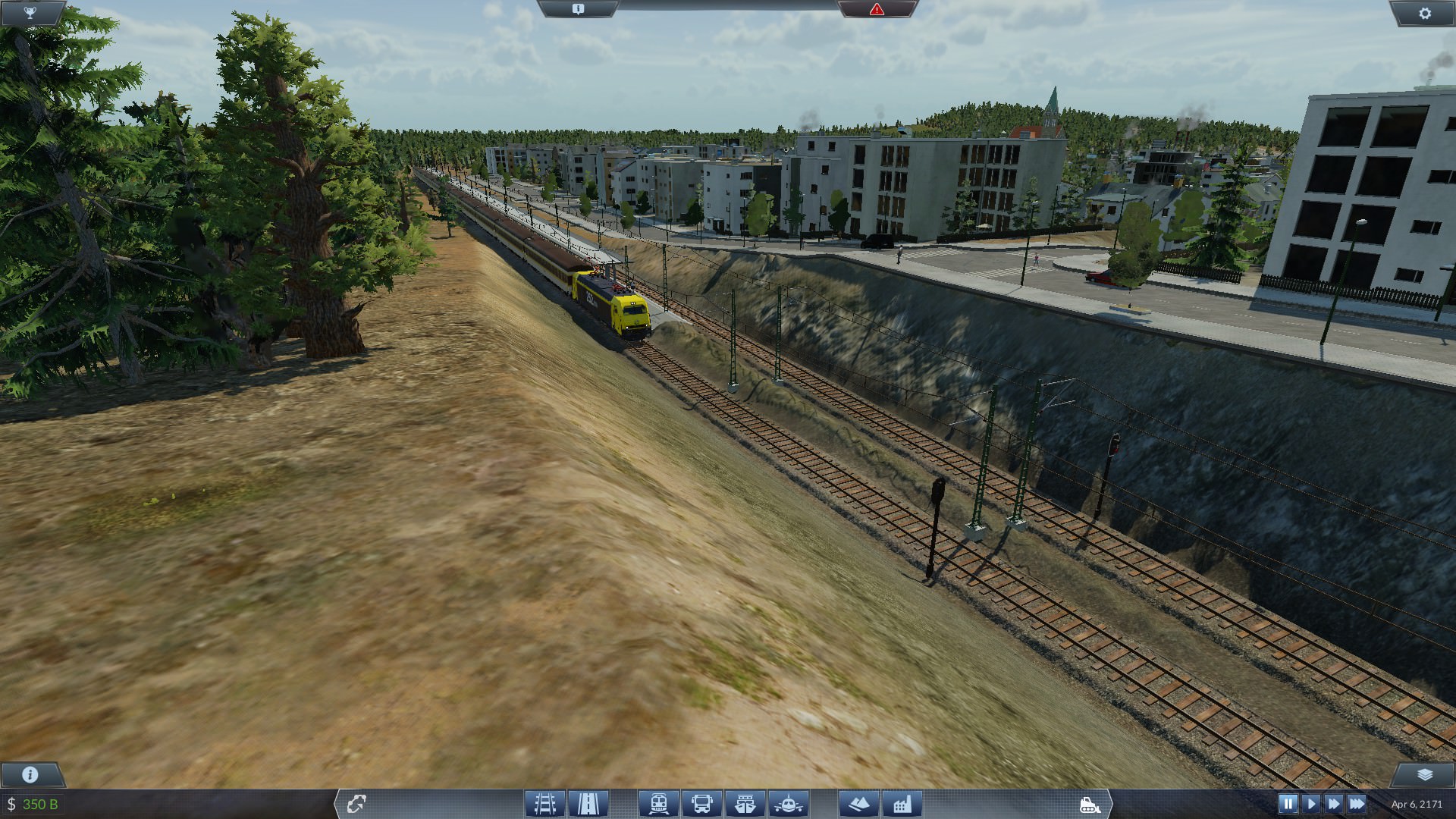 Loco-Hauled Passenger Train at Fremont