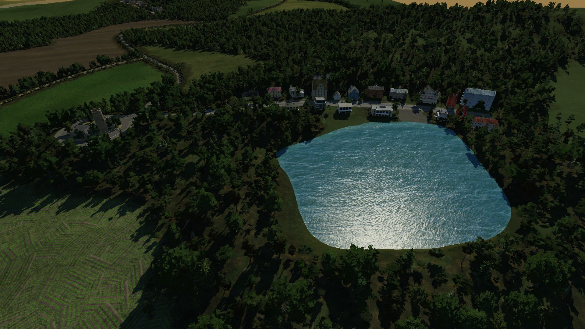 Kleines Dörfchen am See