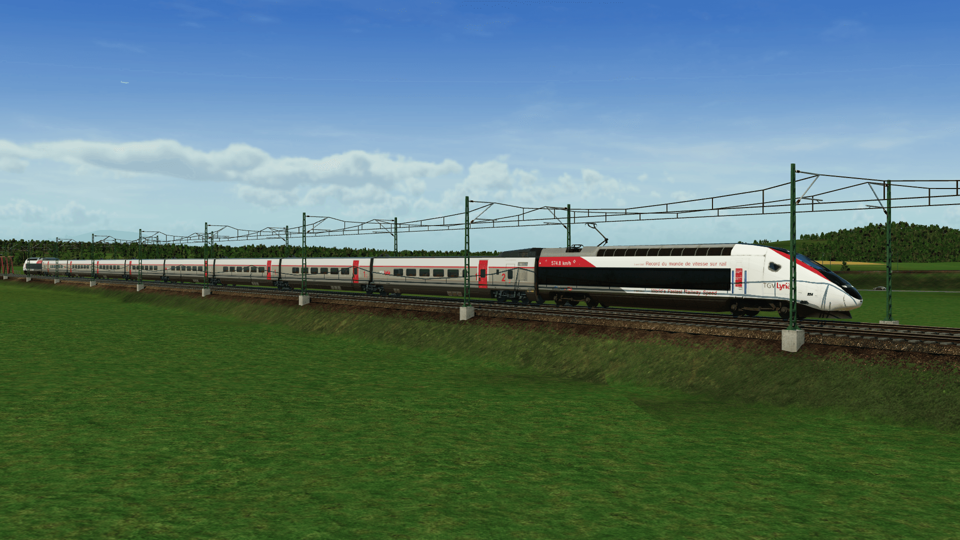 Un TGV Lyria apparaît en pleine