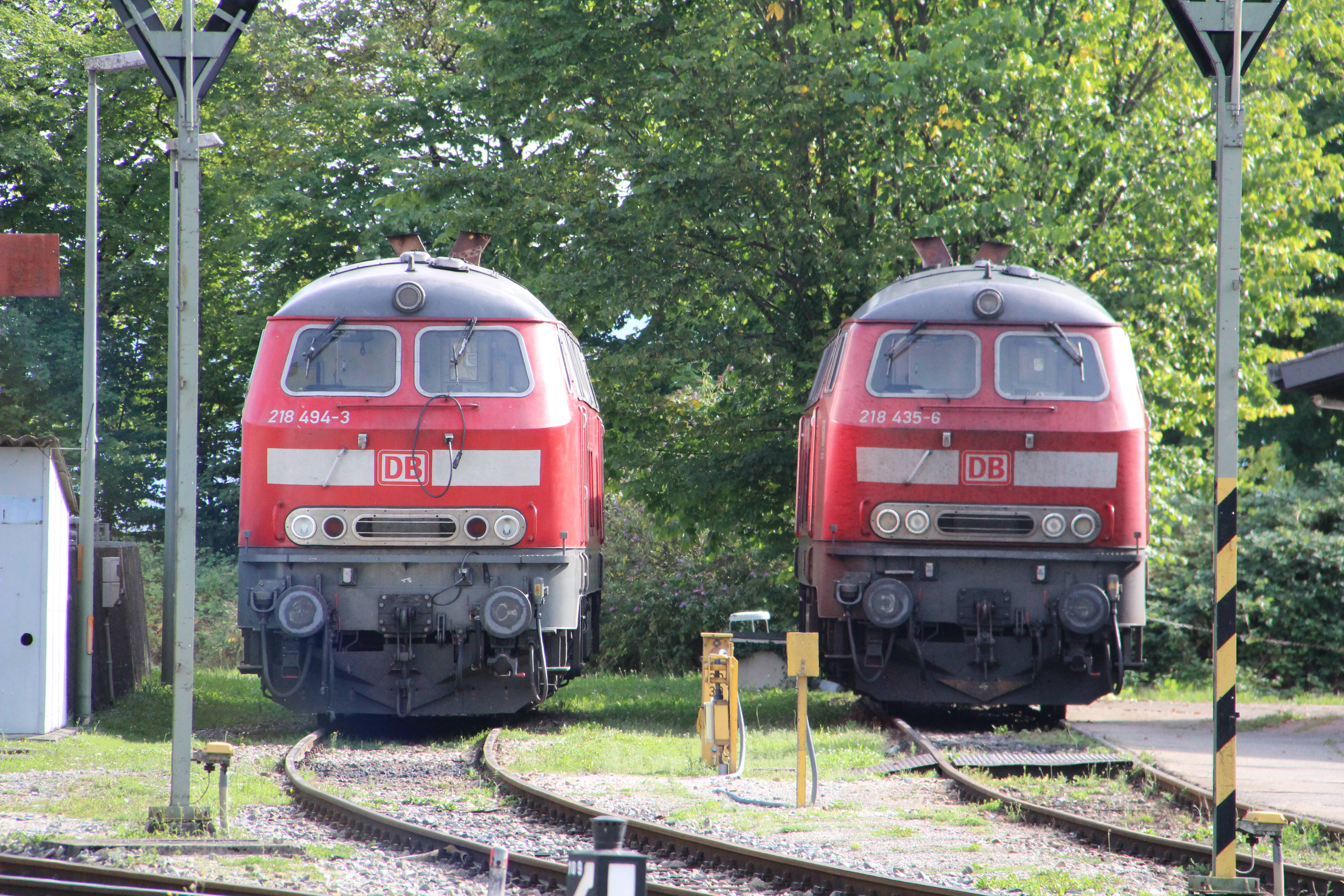 Zwei BR 218 in Lindau