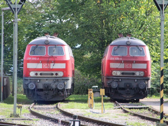 Zwei BR 218 in Lindau