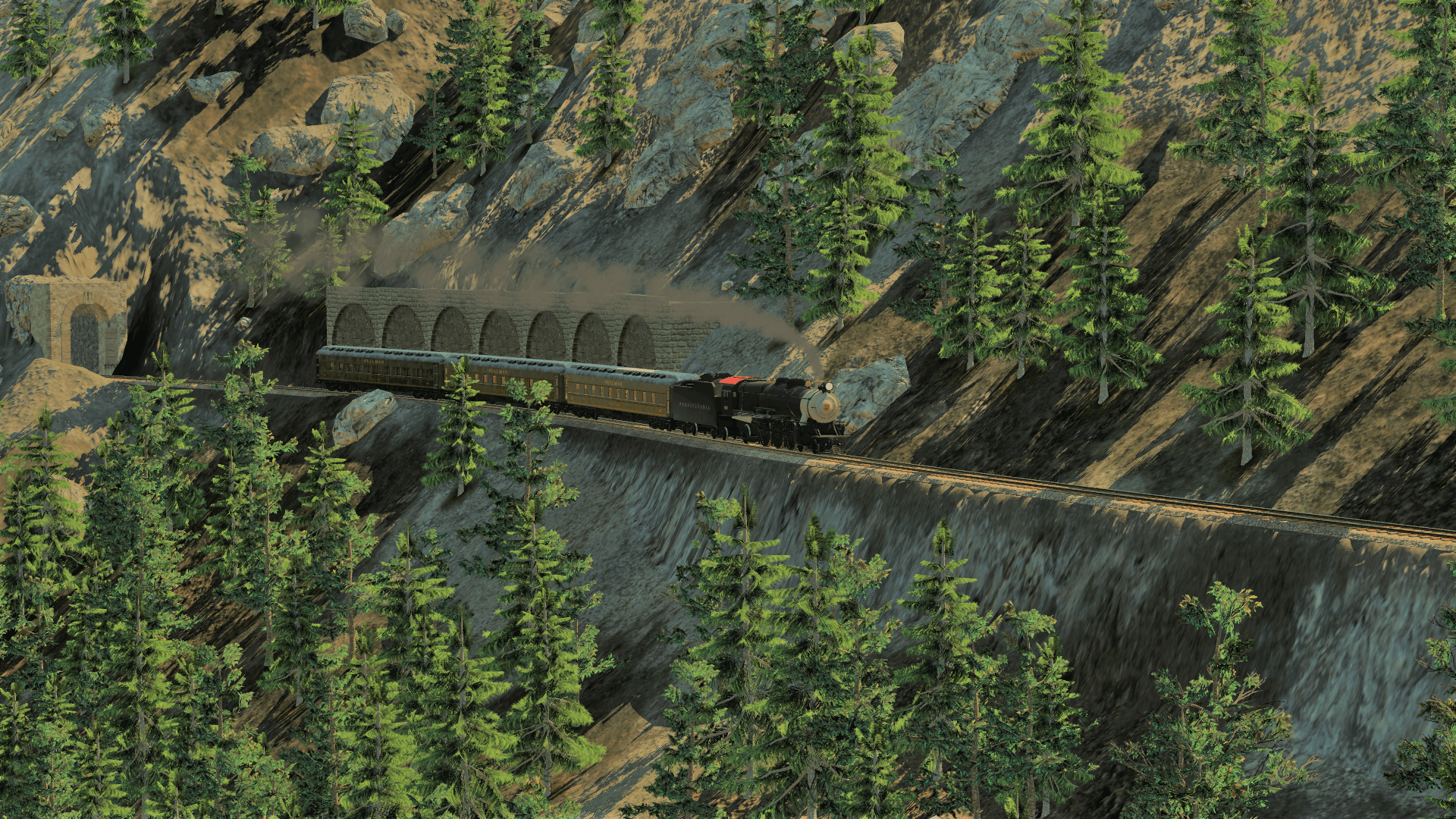 Dampf-Personenzug auf der Western Line