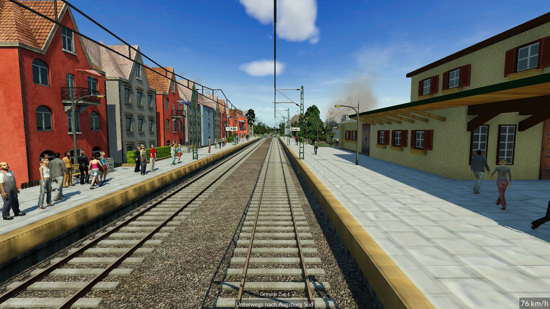 Idyllischer Bahnhof in Augsburg