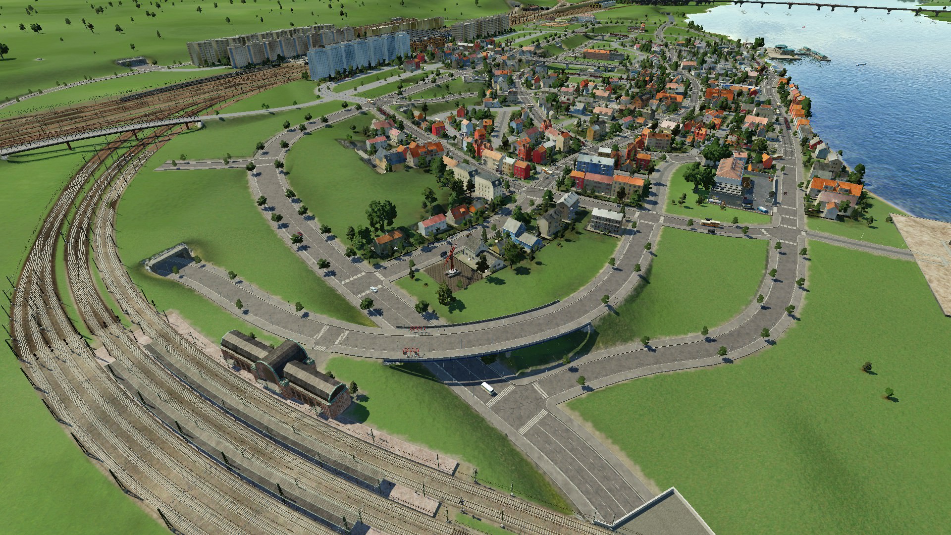 Leipzig mit dem Hauptbahnhof und dem S Bahn Bahnhof "Leipzig Abzweig"