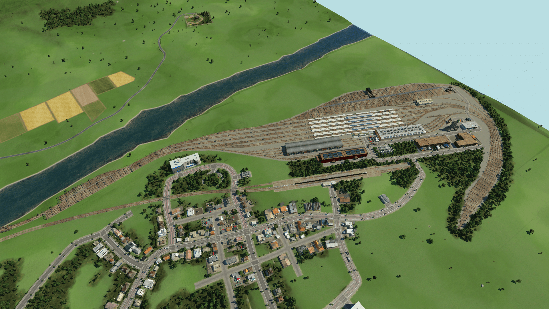 Fertig gestellter Hauptbahnhof in Dabrun (selbst kreiert)
