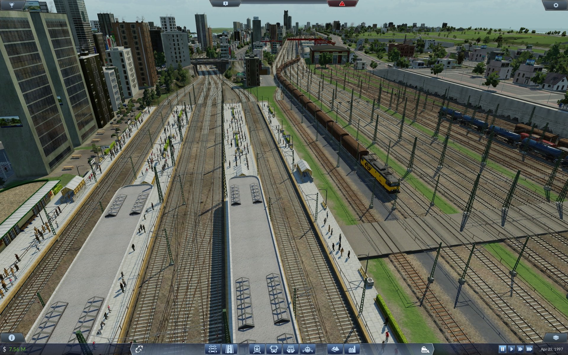 Cargo train rolling out