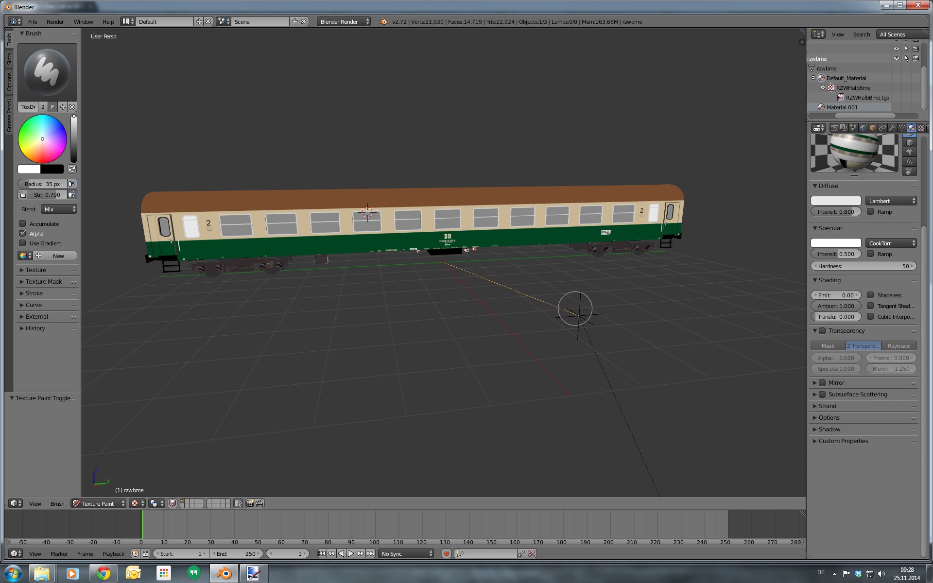 Halberstädter Reisezugwagen im Blender angekommen1
