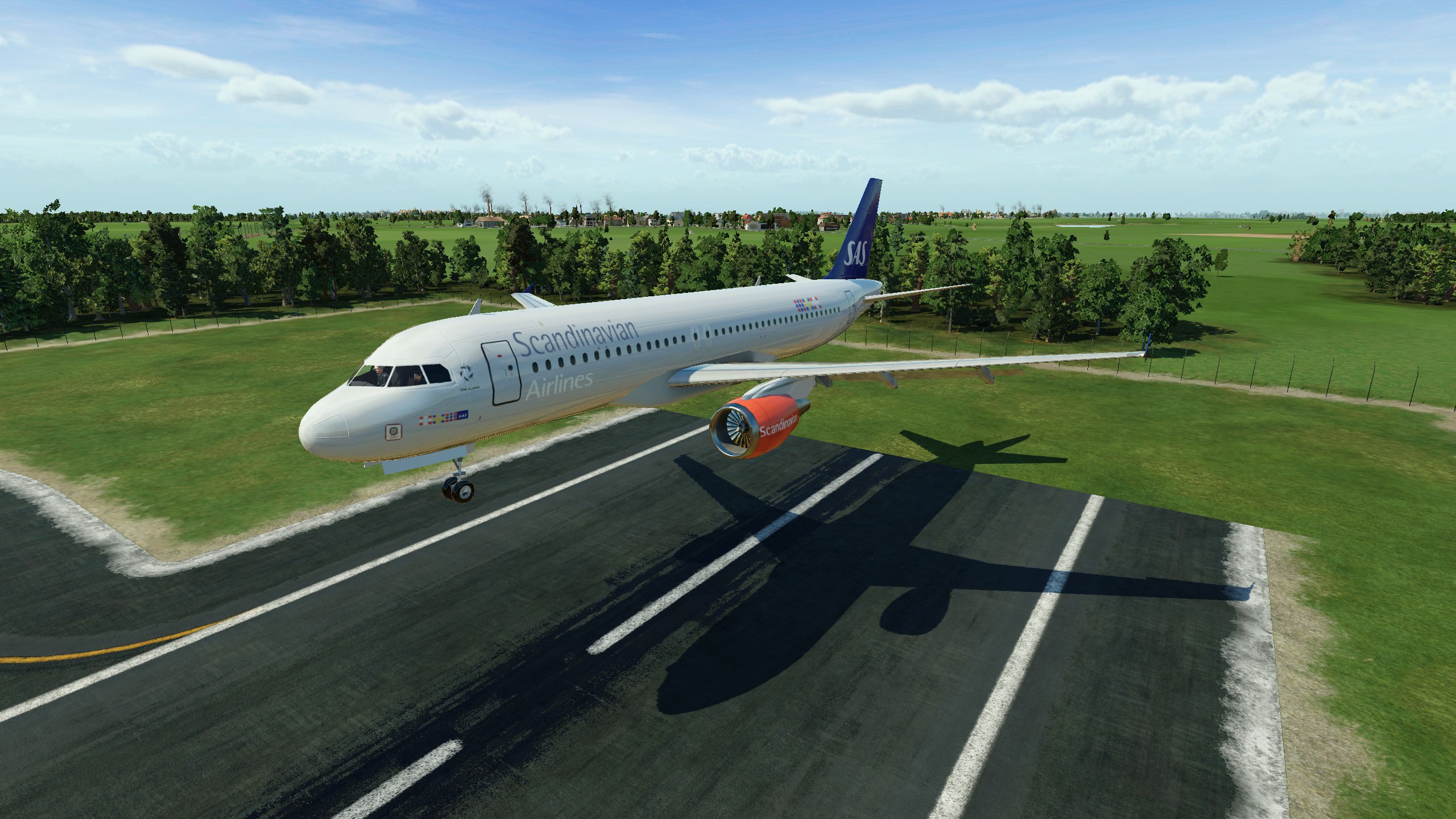 Der erste Ferienflieger im Landeanflug
