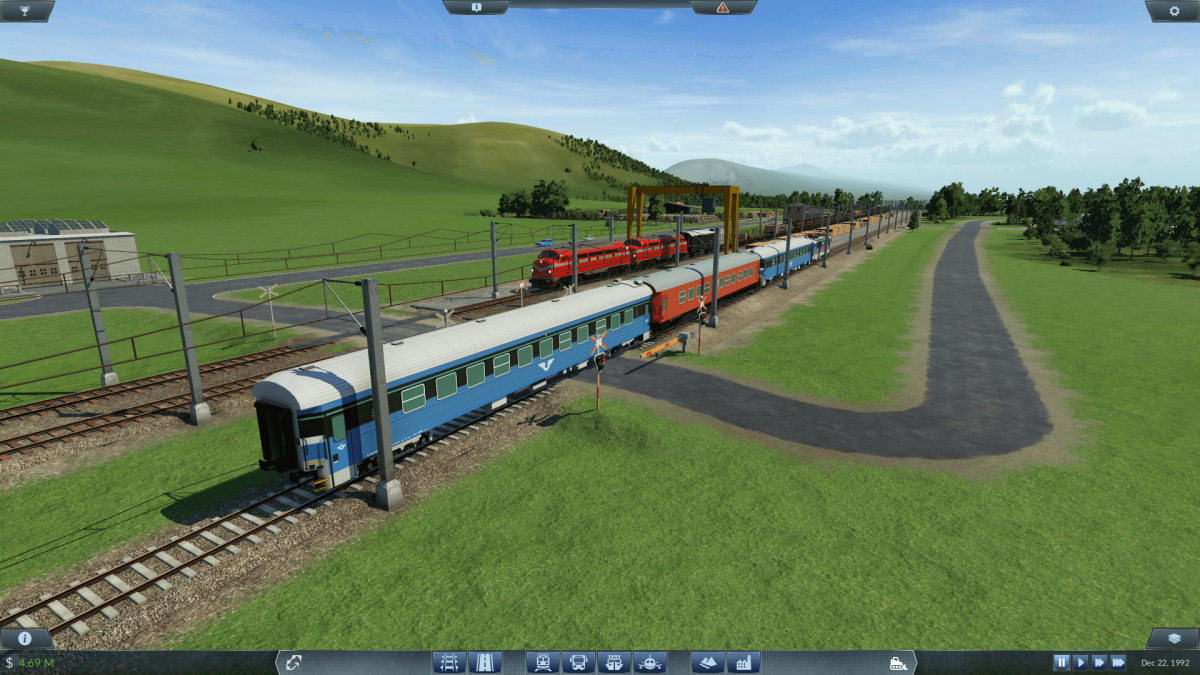 SJ Passenger train and Nohab Cargotrain