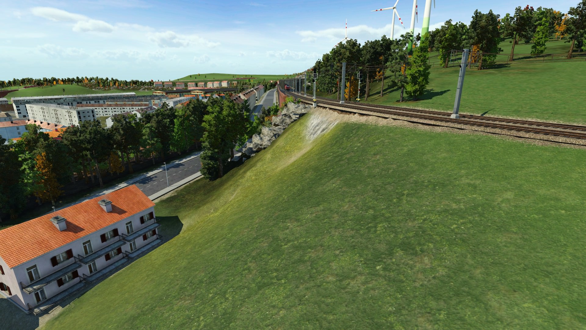 Die ersten züge fahren nun dort durch und auch der erste Park ist da ^^