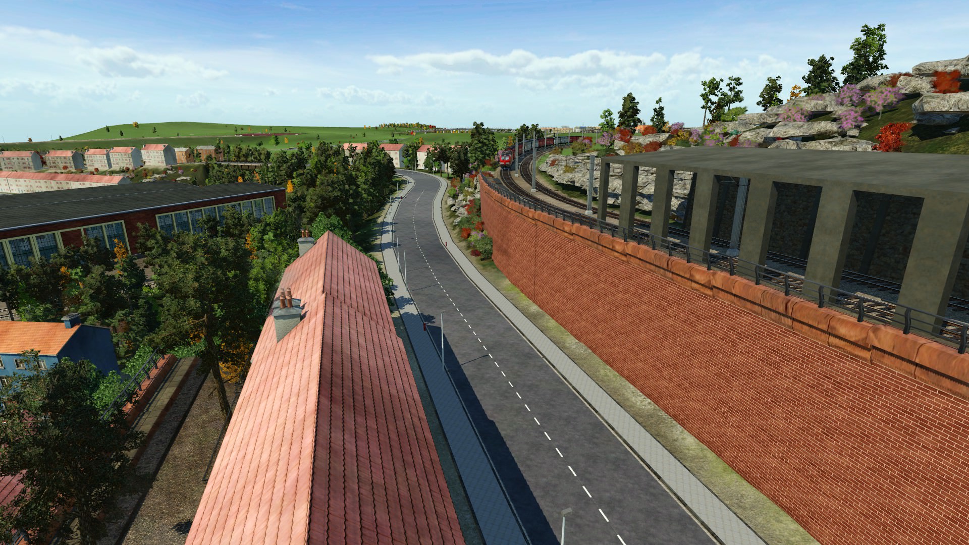 Die ersten züge fahren nun dort durch und auch der erste Park ist da ^^
