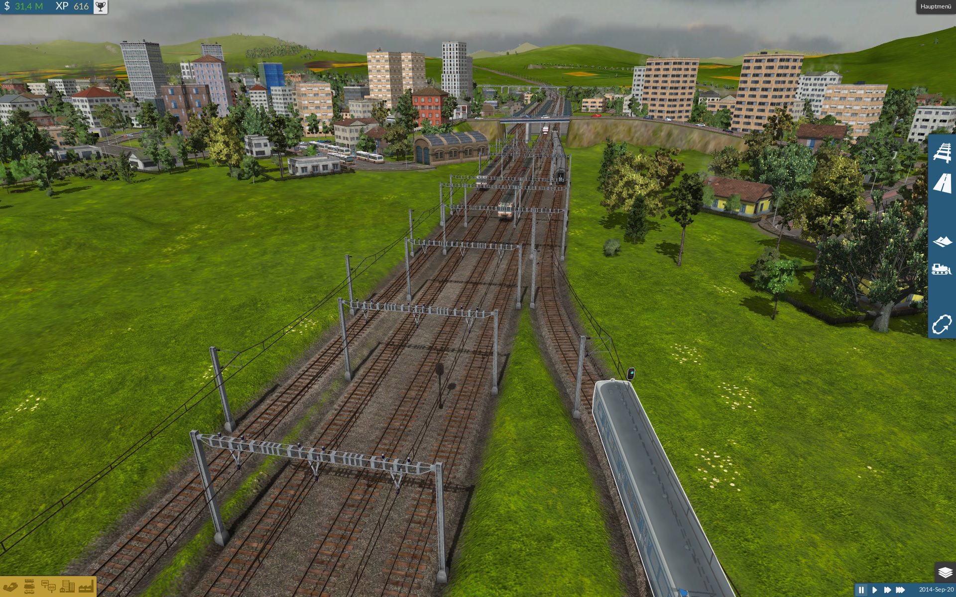 6 Linien in einem Bahnhof - Nordseite