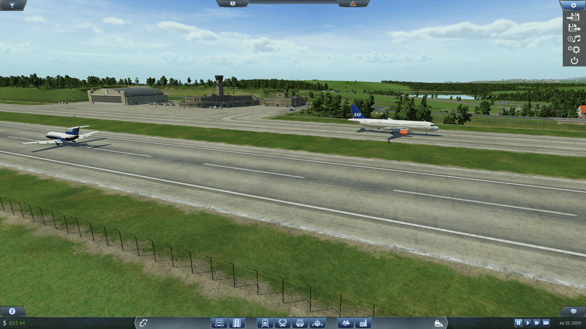 Scandinavian A320 on the taxiway