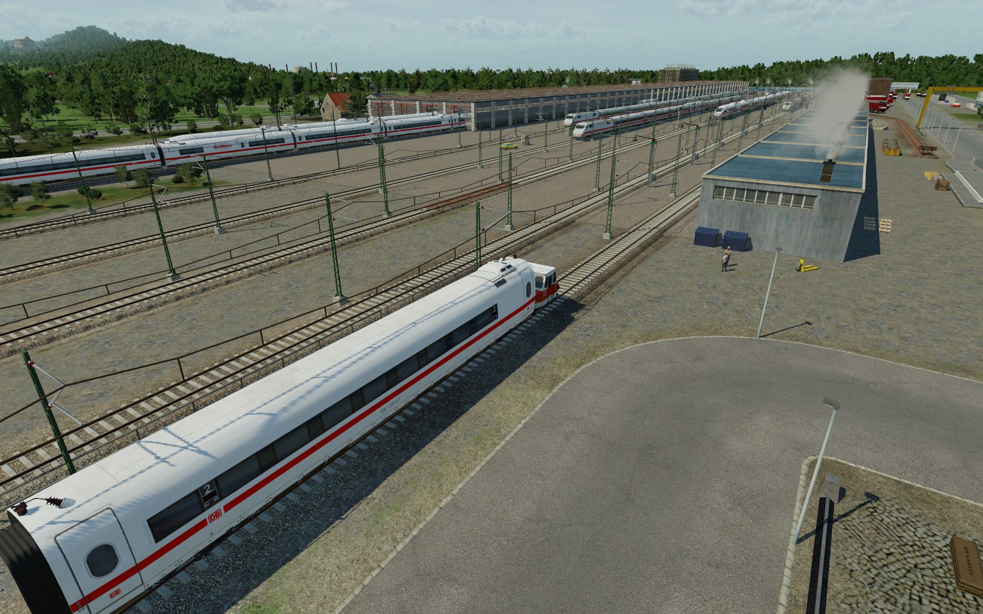 defekter ICE-Waggon wird eingeschleppt