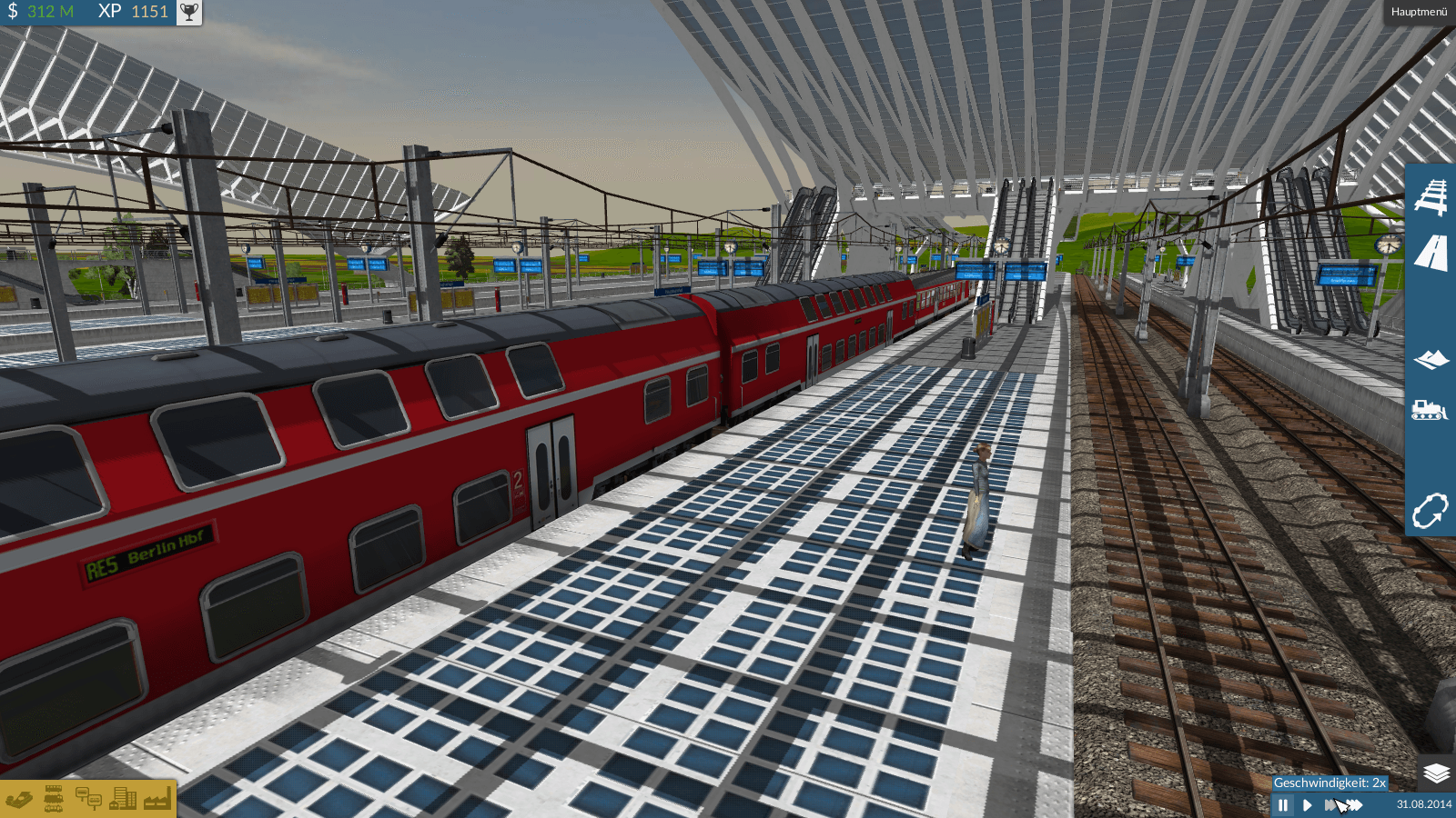 Ein RE am Hbf
