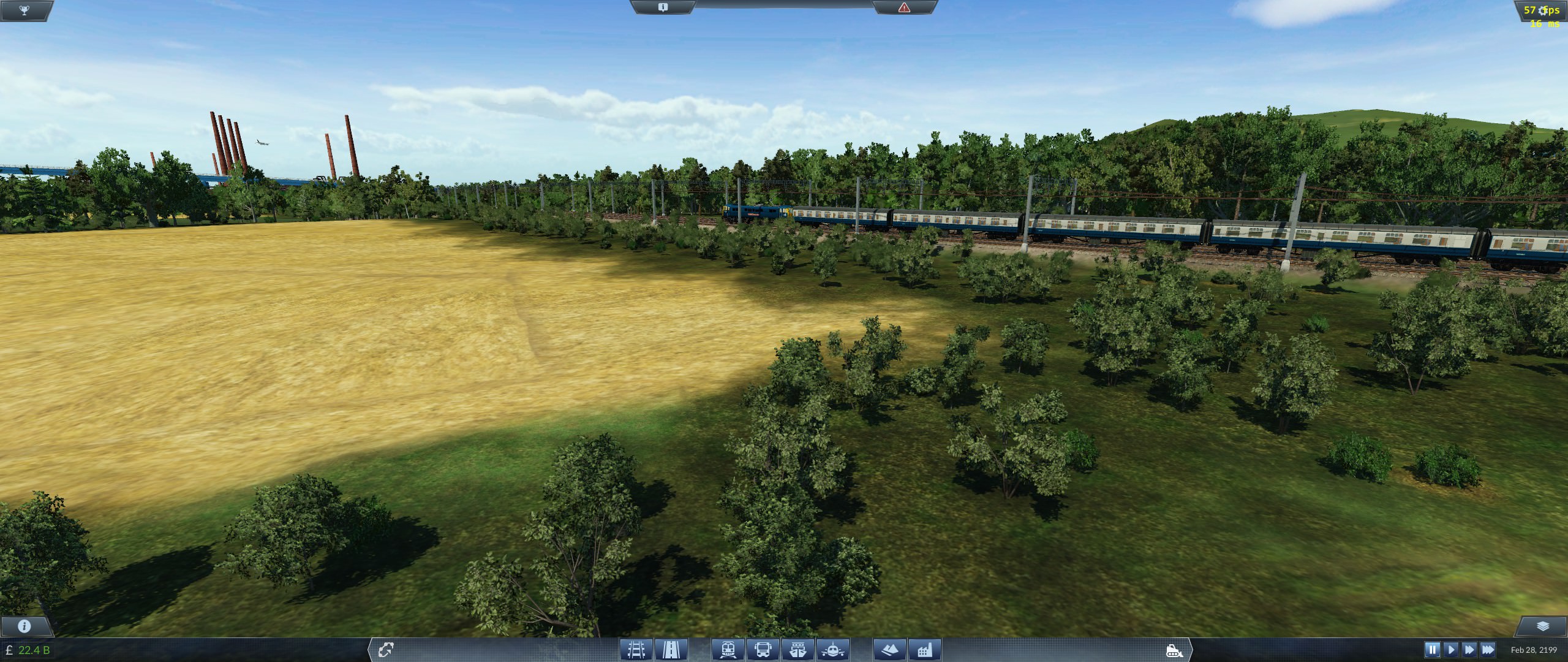 A Norwich Bound Express Train Speeds Towards Richmond