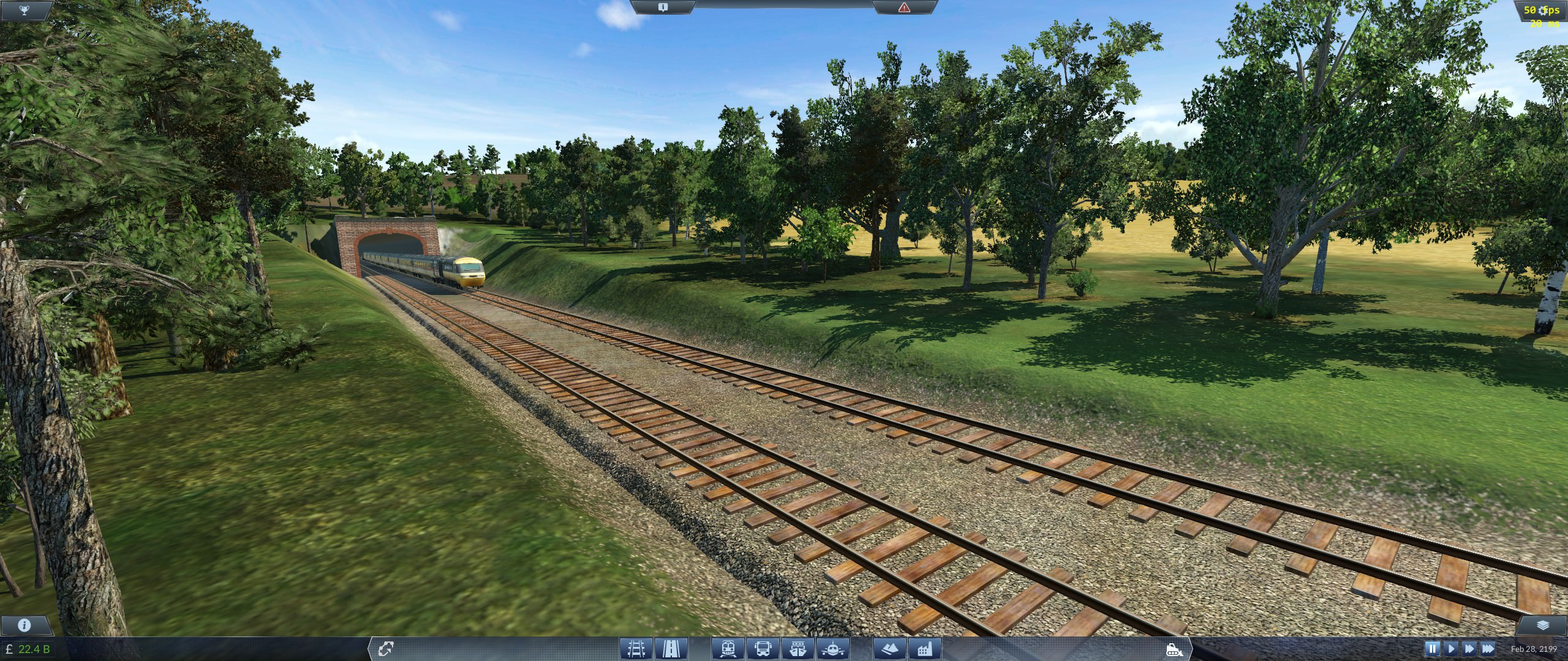 A Saint Andrews Bound HST heads towards Telford
