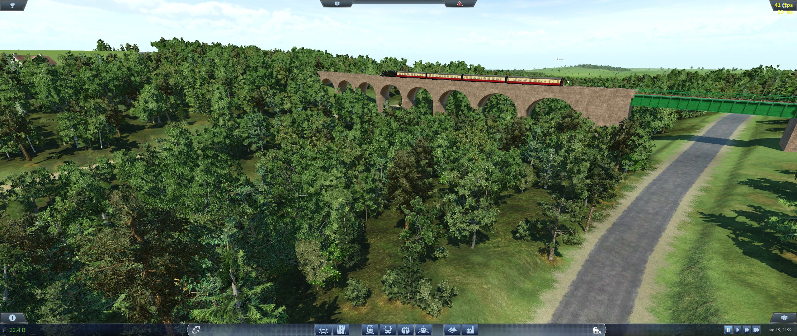 A Heritage BR Tank Engine Pulls 4 MK1 Coaches Across Celcarven Viaduct