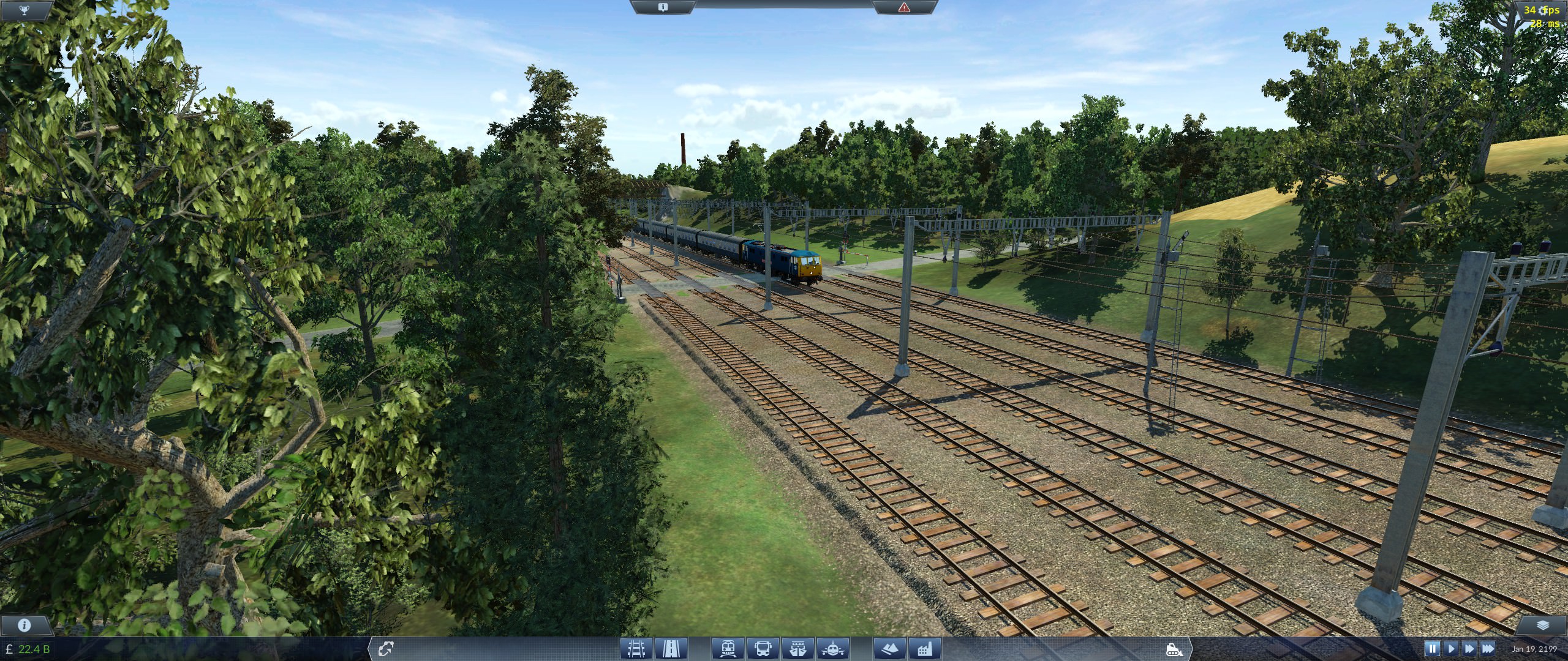 A Class 86 Thunders Towards Ellesmere Port Docks