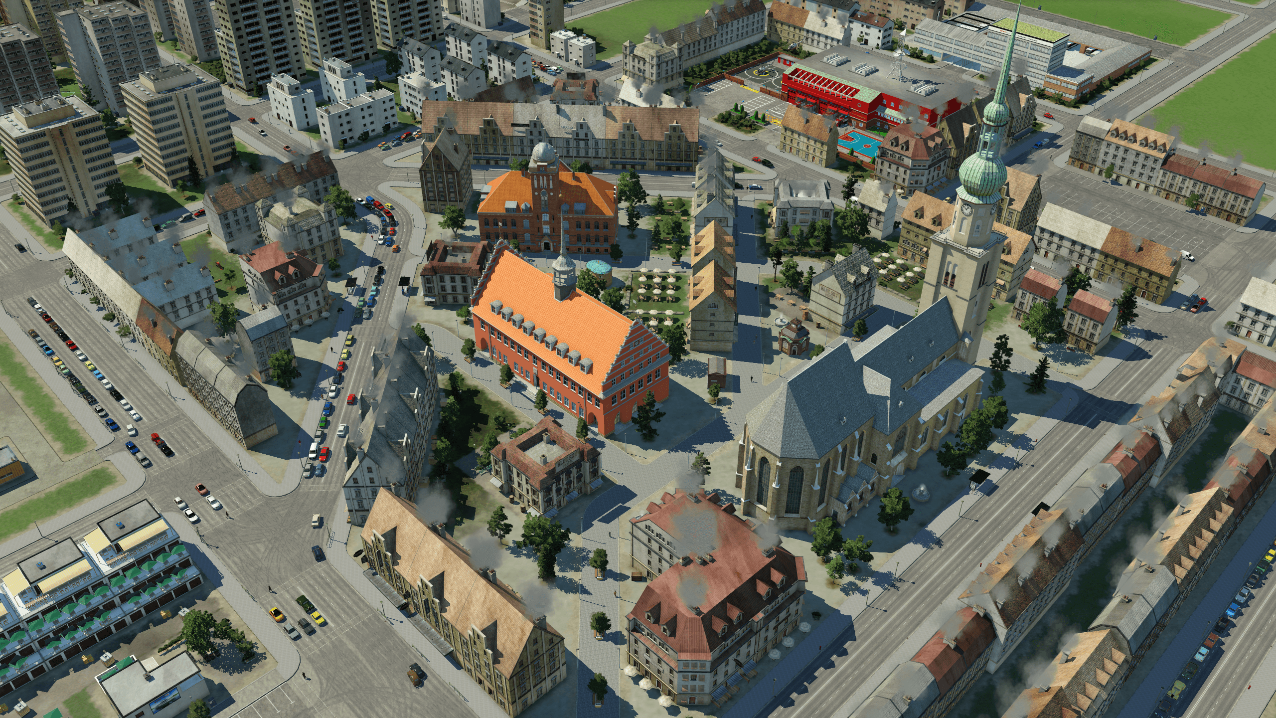 Fiktiver Rathausplatz von Hamburg