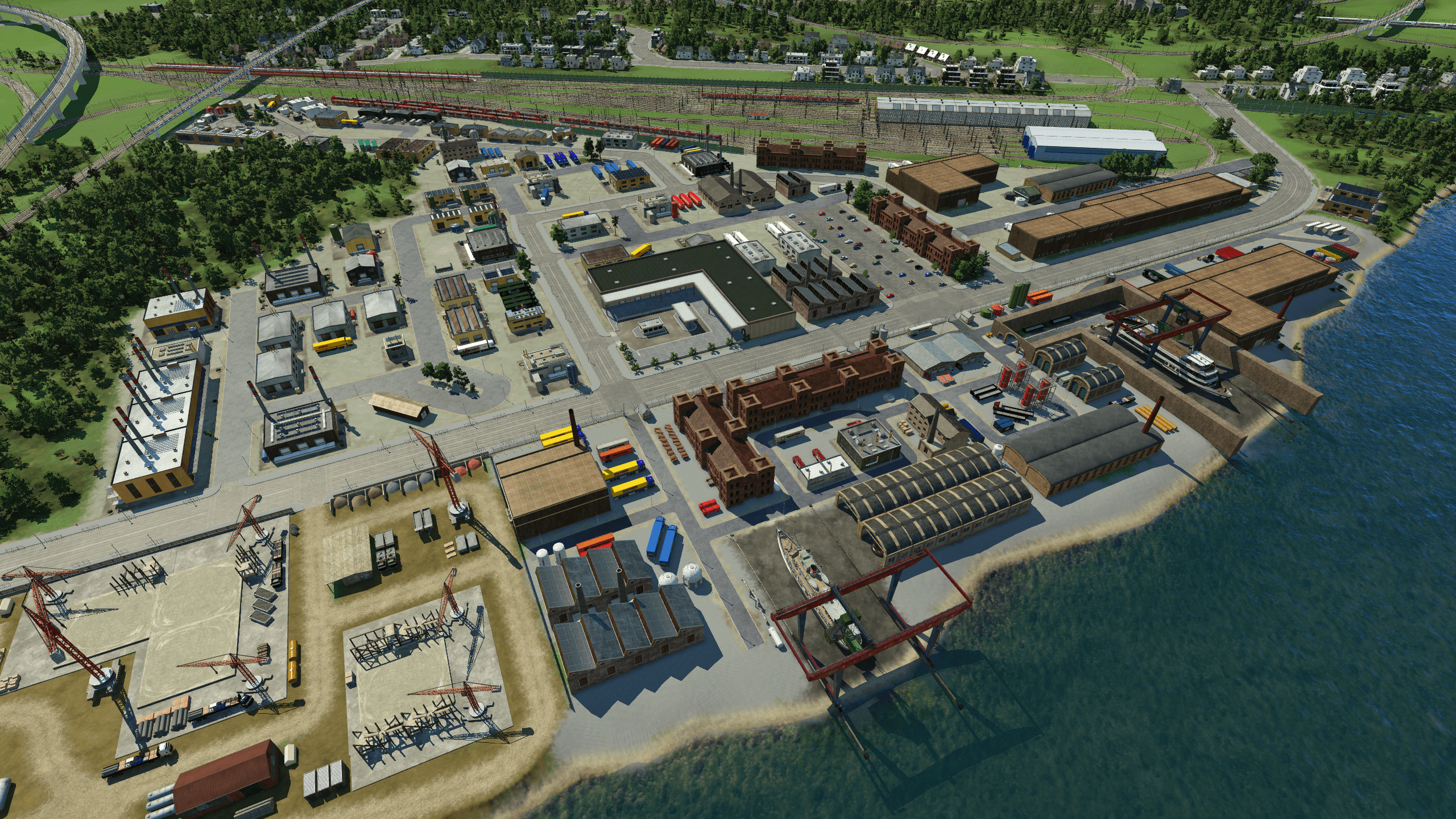 Hamburger Werft mit angrenzendem Industriegebiet und Baustelle zur Erweiterung der Werft + SBahndepot Hamburg