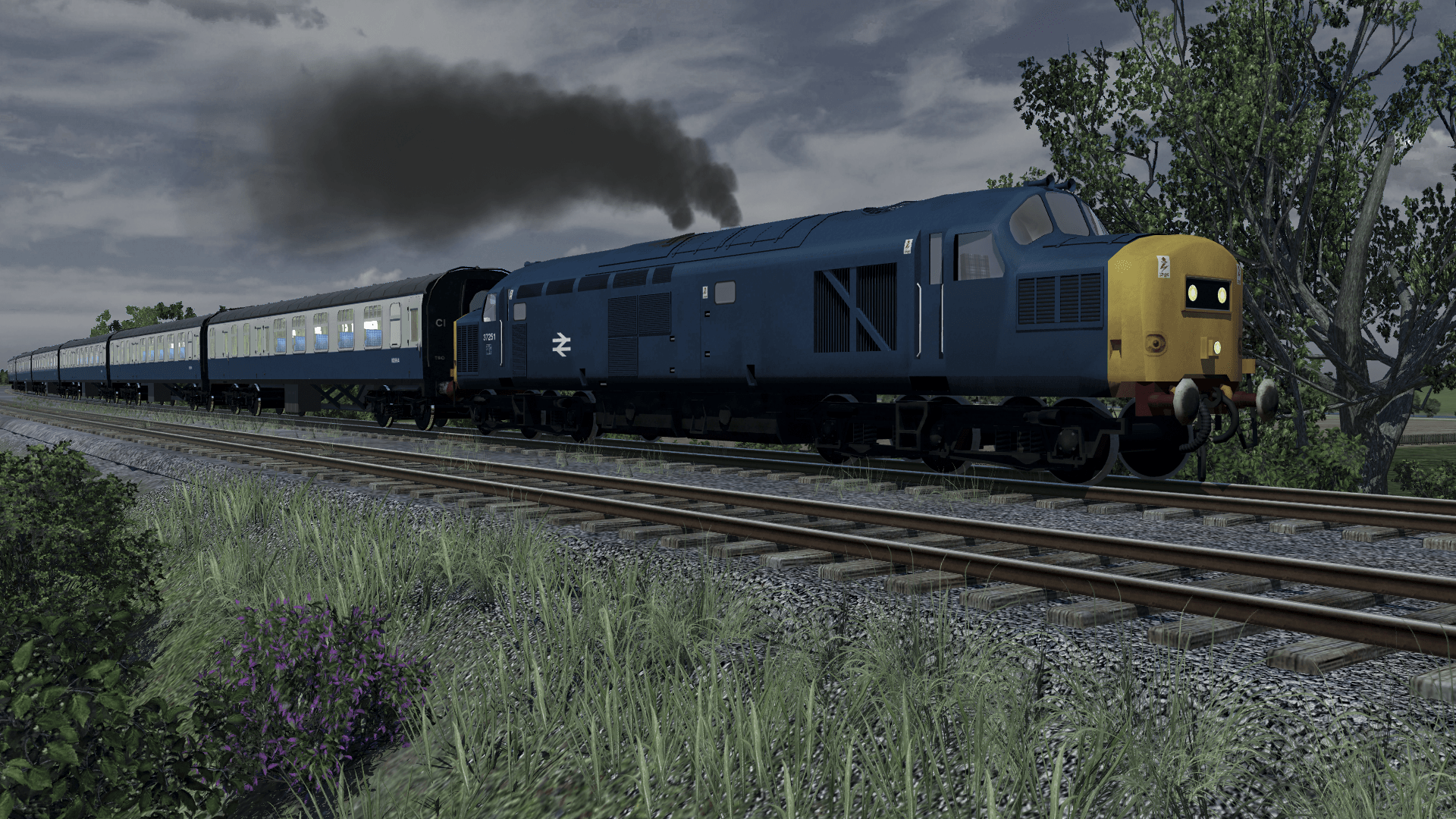 Class 37 with a passenger service